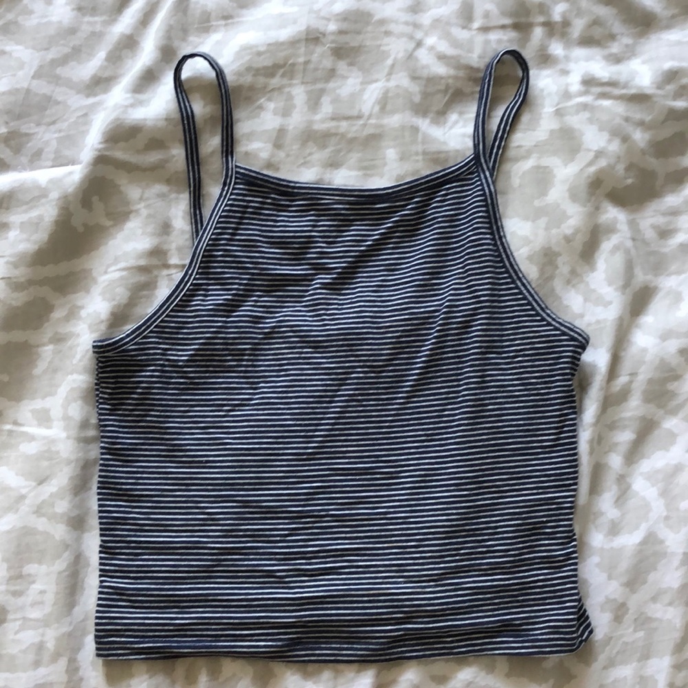 Brandy Melville Navy/White Striped Tank